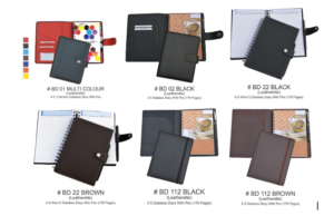 Multi Color Leatherette Notebooks 176 Pages