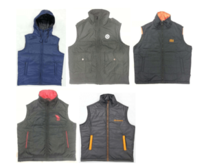 Sleeveless jackets with padding