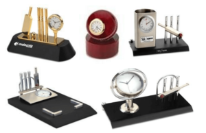 Cricket Table Top Gifts with Clocks, Pen Stand, Memos