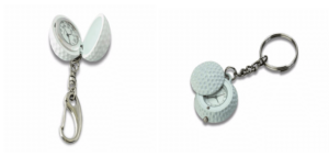 Golf Ball with Clock as Keychain