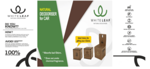 Natural Deodoriser For Car White Leaf