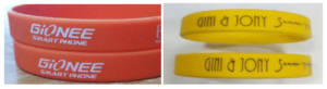 Customised Color Wristbands With Brand Massages