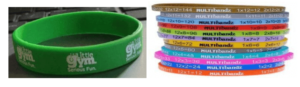 Customised Logo Imprinted Color Wristbands