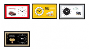 Rectangular wall clock for low ceilings