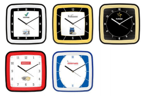 Sleek wall clocks in square shape