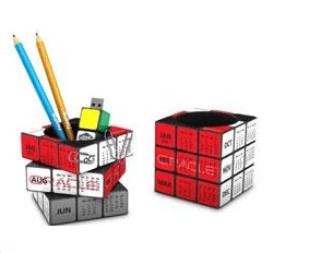 Rubiks Calendar Pen Stand