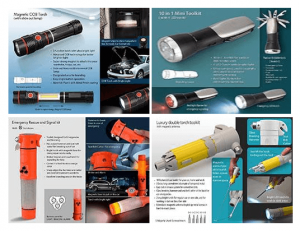 TORCH, TOOL KIT, EMERGENCY RESCUE AND SIGNAL KIT