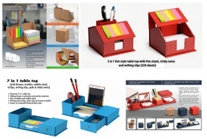 Folding Paper Cube with Memo Pads