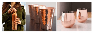 Copper Water Bottles with Different Capacities