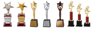 Bronze, Silver and Gold Star Trophies