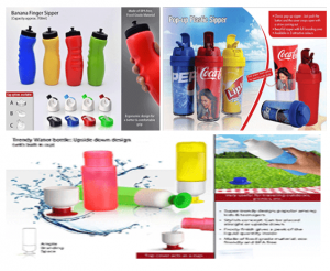 Water Bottles with Sippers and Cups