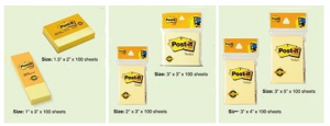 3M Post-it brand Yellow Notes