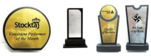 Trophies with Gold Plate