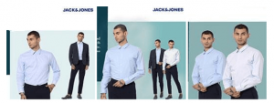 JACK & JONES MARCOSE DOBBY SHIRTS in 100% Cotton