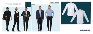 JACK & JONES THOR SHIRTS in 100% cotton made with 50s cotton fine fabrics