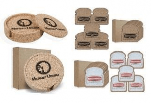Cork Coasters in Round Shape with Stand
