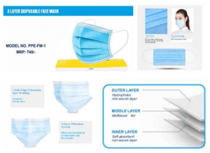 3 Layer Disposable Face Mask