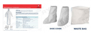 PERFORMANCE STANDARDS BODY COVER, SHOE COVER AND WASTE BAG