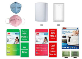 3M Respirators, Ac filters & Air purifiers